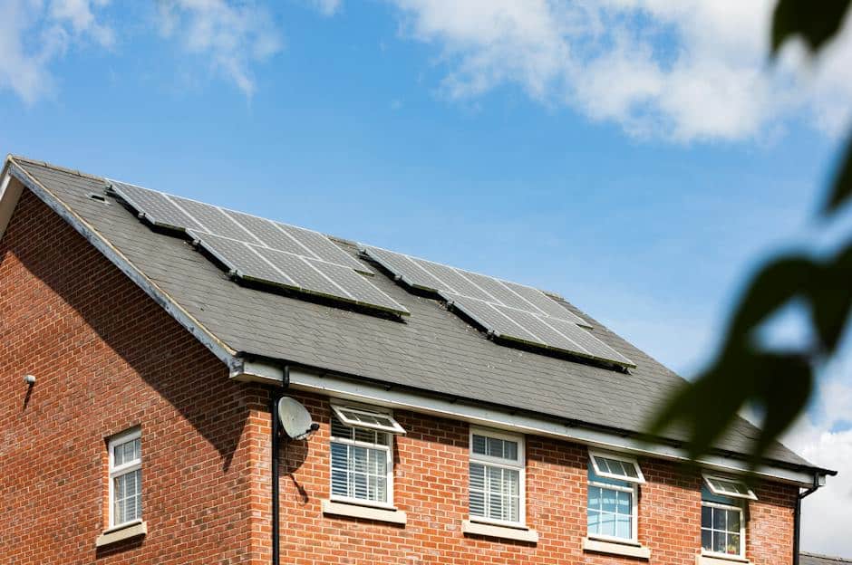 Image of Tesla's Solar Roof showcasing its sleek and stylish design blending in with traditional roofing materials.